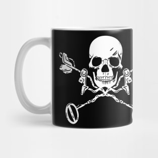 Metal Detecting Funny Metal Detector Skull Mug